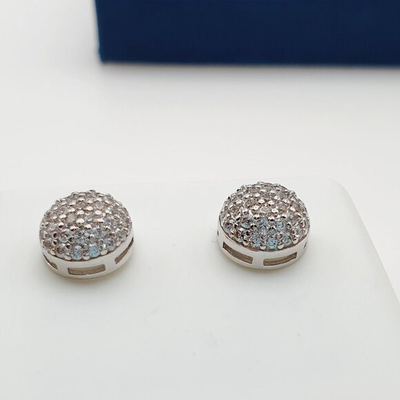 "925 Sterling Silver Plated CZ Earrings, EVBRS469 - Picture 9 of 10